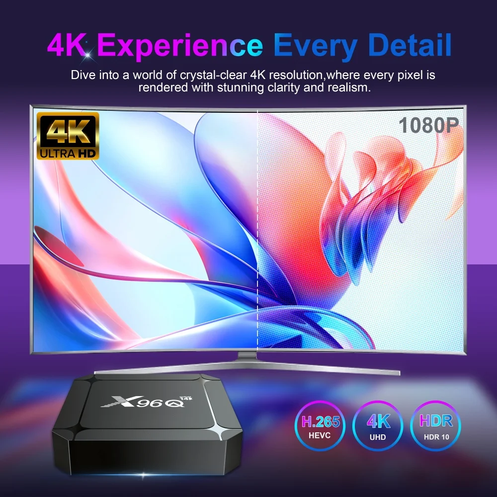X96Q TV Box Android 14 RK3518 asistente de voz reproductor multimedia de transmisión para decodificador de TV de Internet - imagen 4
