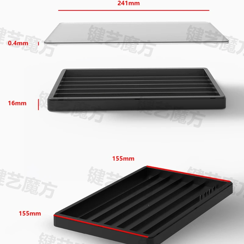 [Caja de almacenamiento de teclas] tapa de teclado personalizada organización caja de almacenamiento a prueba de polvo Material ABS vitrinas superpuestas multicapa