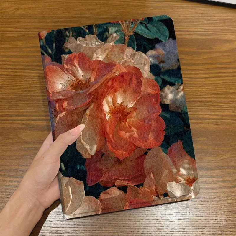 Diseño Vintage de flor de rosa para iPad Pro Air Mini 1, 2, 3, 4, 5, 6, 7, 7, 8, 9, 10, 11, 9,2, 9,7, 10,5, 10,9, 11, 12,9, funda para tableta - imagen 5