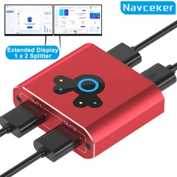 Navceker Divisor HDMI USB 3.0 – Splitter 1 a 2 Pantallas PC Portátil