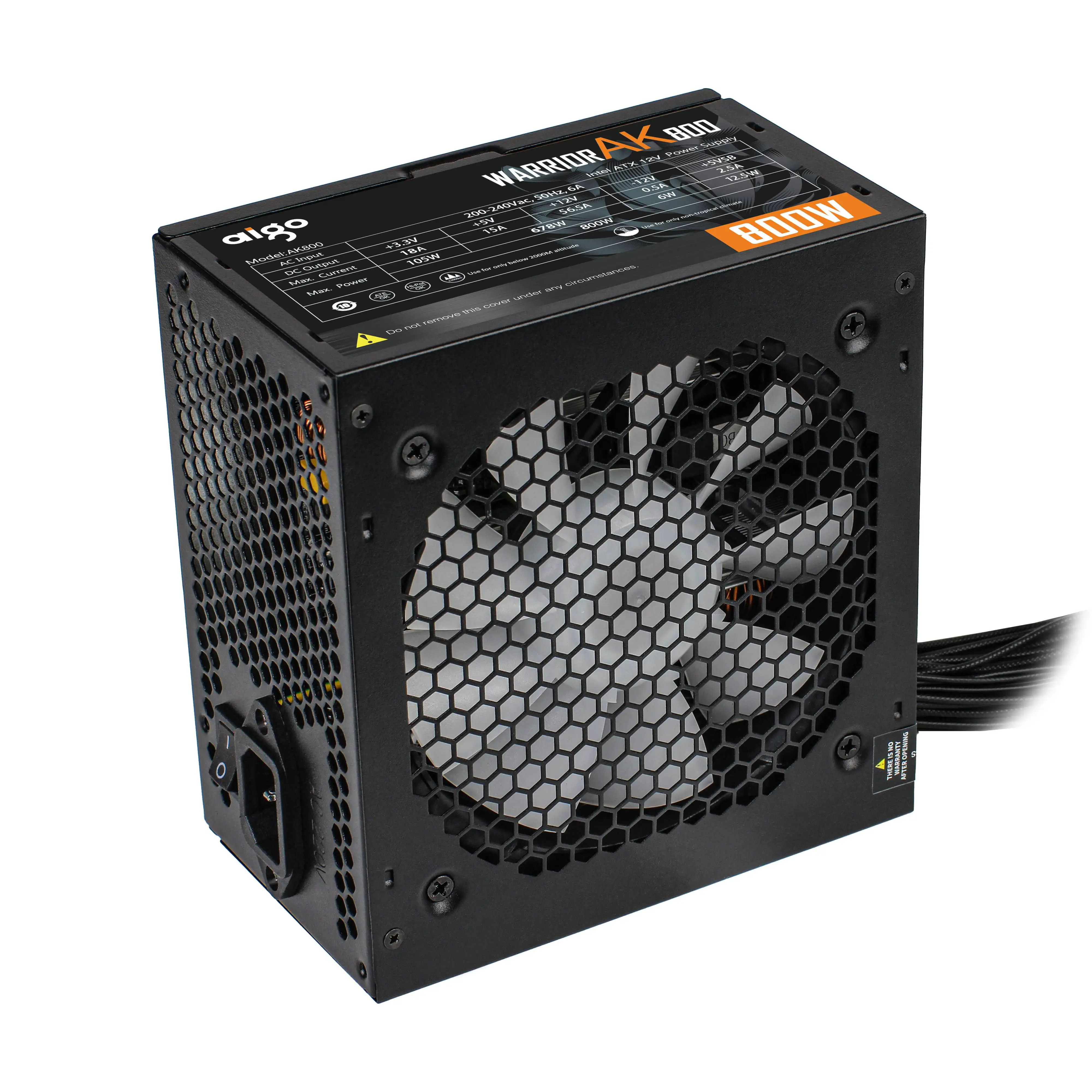 Aigo AK PC PSU unidad de fuente de alimentación 500W 600W 700W 800W 1000W Gaming 120mm RGB ventilador 220V ATX fuente de alimentación de computadora de escritorio para BTC - imagen 2