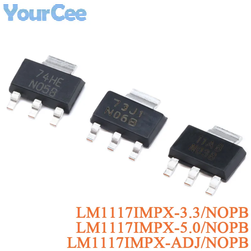 5 uds LM117IMPX-ADJ/NOPB 3,3 LM117 LM117IMPX LM1117DTX LM1117SX SOT-223 estabilización de voltaje lineal diferencial de baja presión - imagen 2