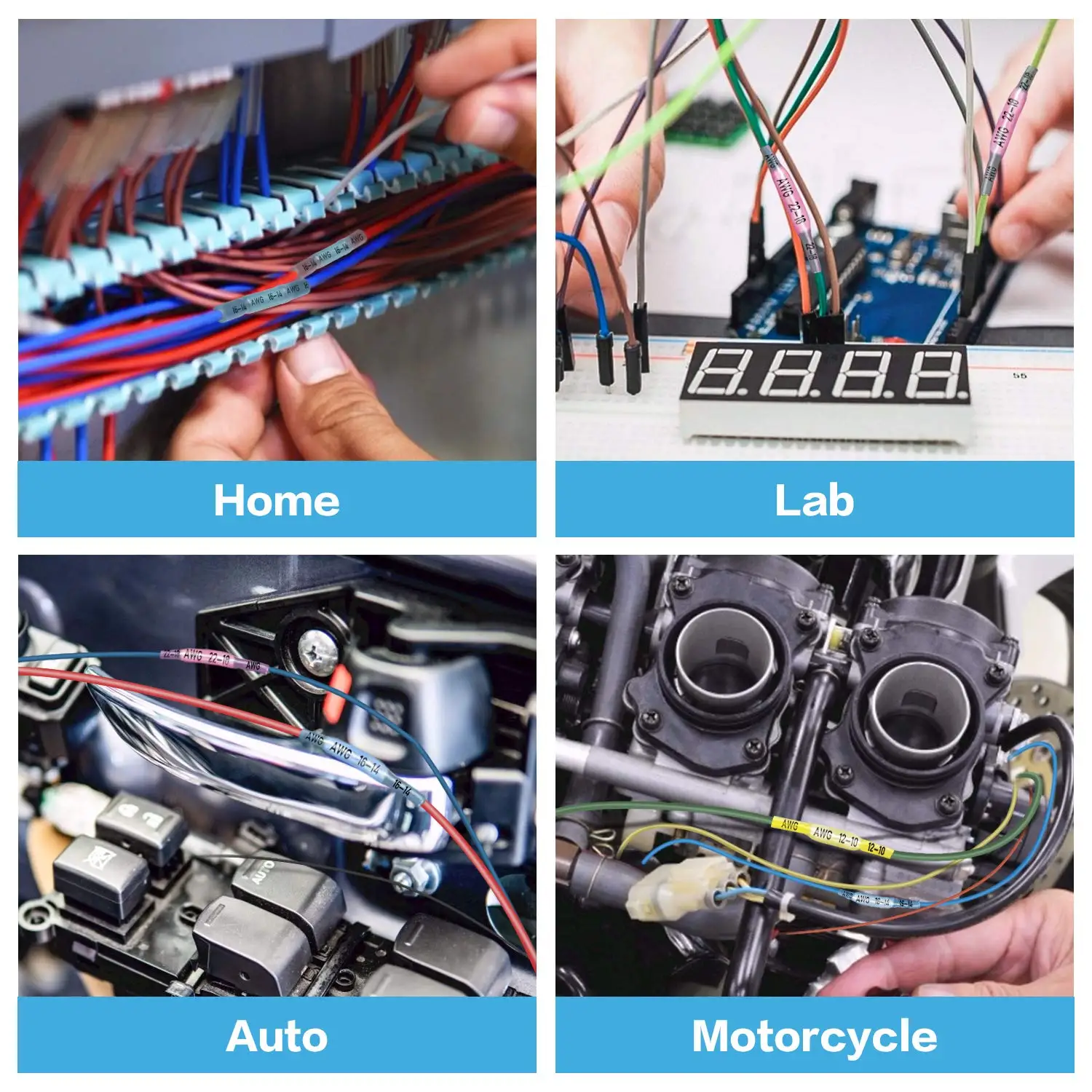 Aokin 200 Uds Kit de conector de cable a tope termorretráctil terminales de engarzado de cable eléctrico a prueba de agua aislados empalme a tope - imagen 5