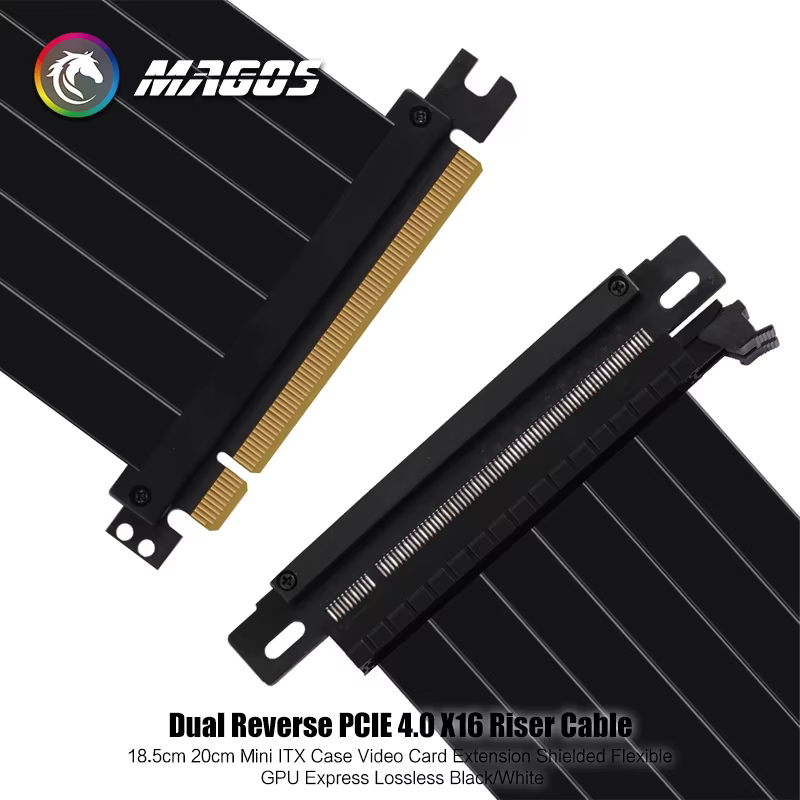 Cable Riser PCIe X16 Flexible – blindaje completo GPU ITX - imagen 4