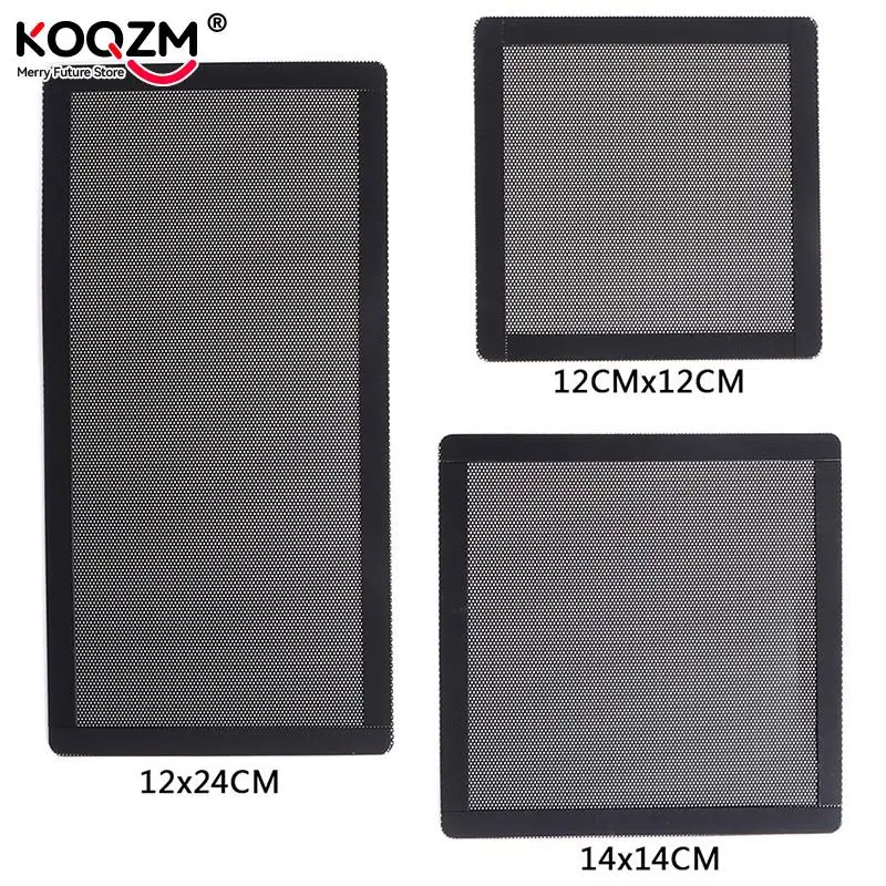 Cubierta de ventilador de filtro de polvo de refrigeración para PC, protector de red magnético de PVC, accesorios a prueba de polvo, malla de ordenador, reducción de ruido, 12x22/14x14/12x24