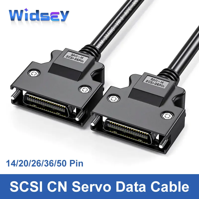 Línea de datos Servo SCSI CN 14/20/26/36/50 pines Motor de doble blindaje línea de Control de señal IO cable de extensión de accionamiento para escáner 1-5M