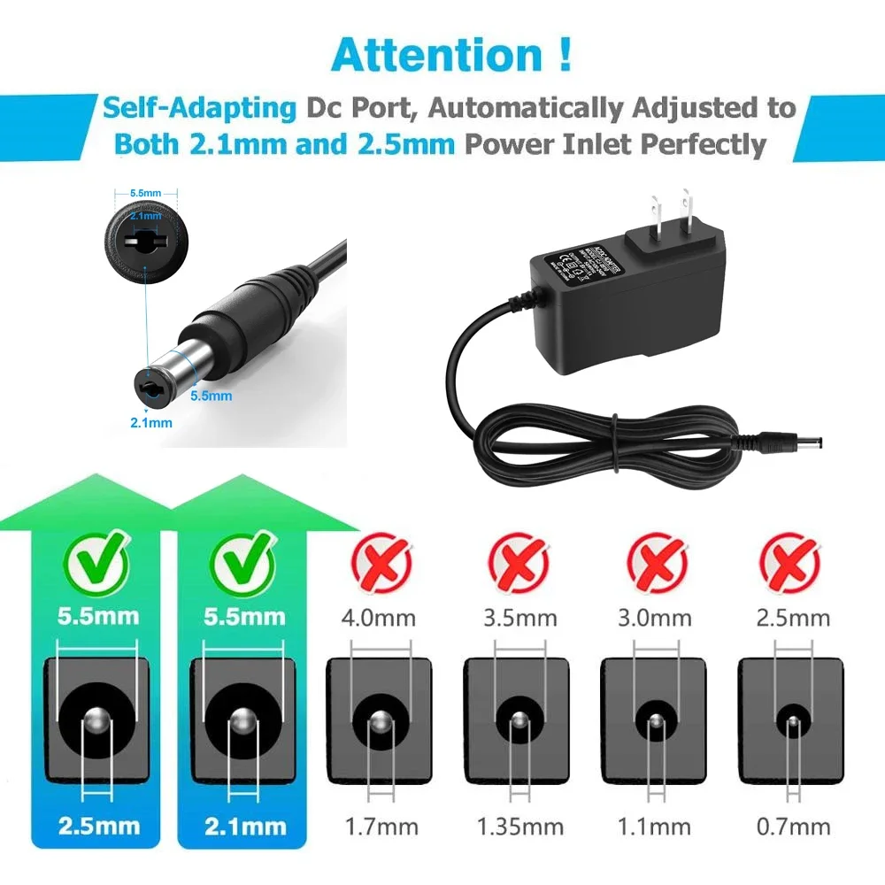 AC110-240V a DC 5V 9V 12V 24V 1A 2A 3A adaptador de corriente Universal 5,5*2,1/2,5mm UE EE. UU. AU Reino Unido cargador de suministro para tira de luz LED TV - imagen 4