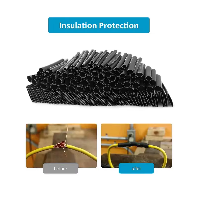 Kit surtido de envoltura de alambre termorretráctil, 150 Uds., diámetro de manguito eléctrico de tubo 2/2, 5/3,5/5/6/8/10/13mm