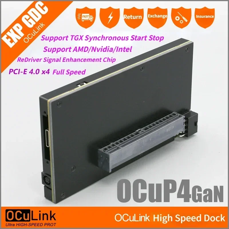 OCuLink / M.2 NVMe M Key GPU Dock portátil eGPU OCuP4GaN funda PCI-E 4,0 X4 Gen4 Oculink tarjeta gráfica externa AMD Nvidia - imagen 3