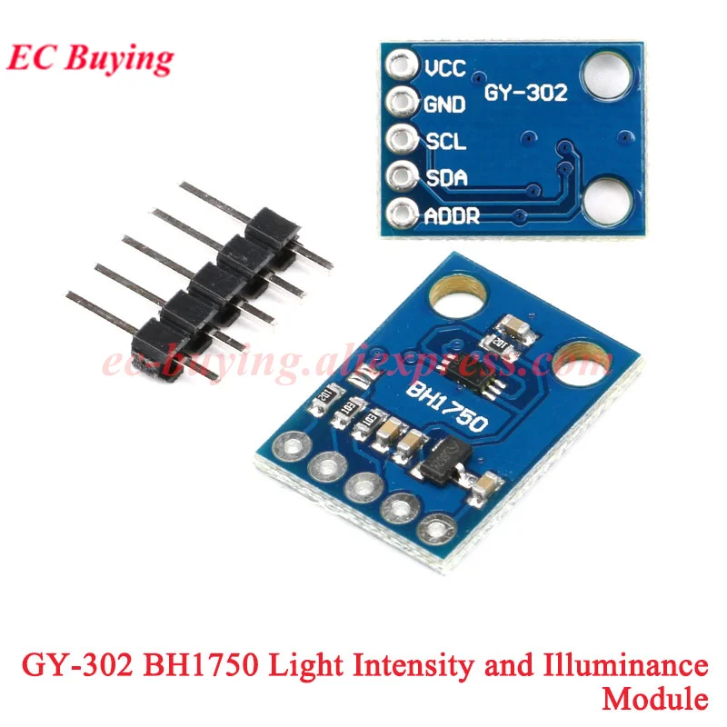 10 uds/1 unidad GY-302 BH1750 BH1750FVI luz Digital Sensor de iluminación de intensidad óptica módulo bola I2C para Arduino DC 3V-5V - imagen 4