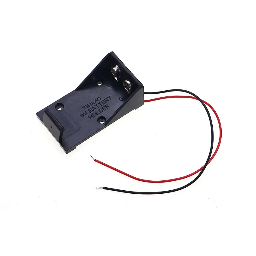 JCD 1 Uds. Cable de hebilla de batería de 9V soporte de batería de 9 voltios con enchufe macho DC 5,5*2,1mm cartucho de batería cable de plomo tapa de batería cuadrada - imagen 2