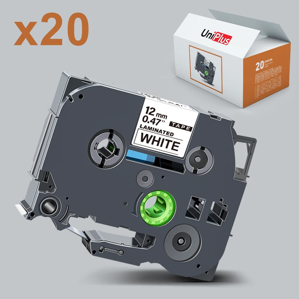 Cinta de etiquetas de 12mm para Brother tzc231, cinta adhesiva Compatible con Brother TZE, tze231, tze-231, tze131, tze631, tze221, 9mm, 6mm, 20PK