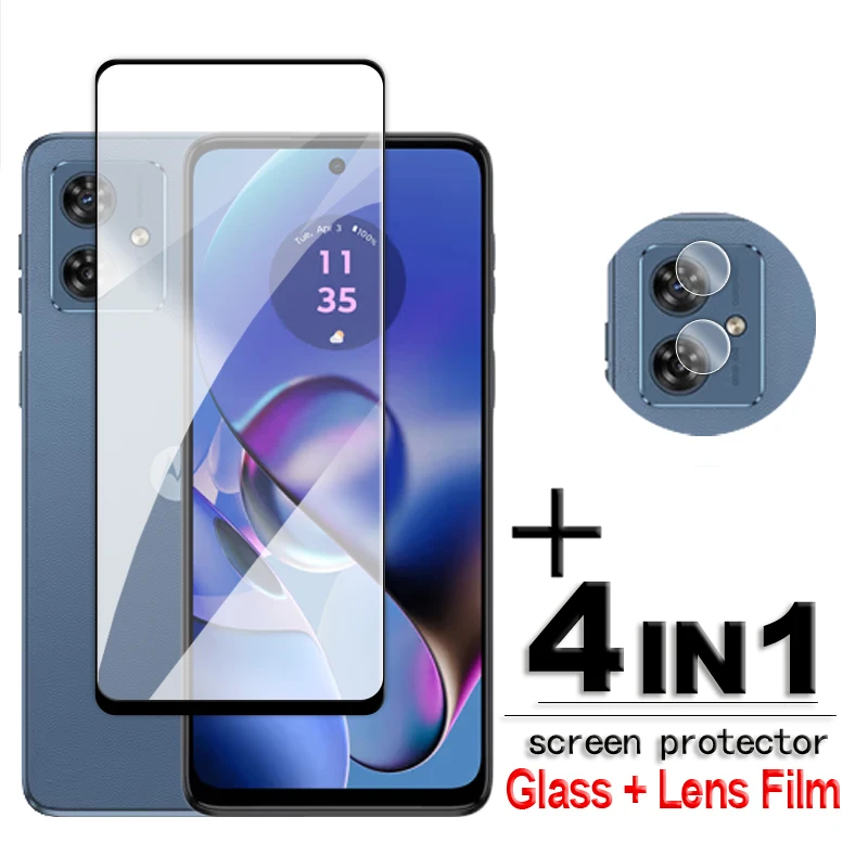 Para Motorola Moto G54 5G vidrio Moto G54 vidrio templado 2.5D cubierta completa pegamento HD Protector de pantalla para Moto G54 película de lente 6,5 pulgadas - imagen 2