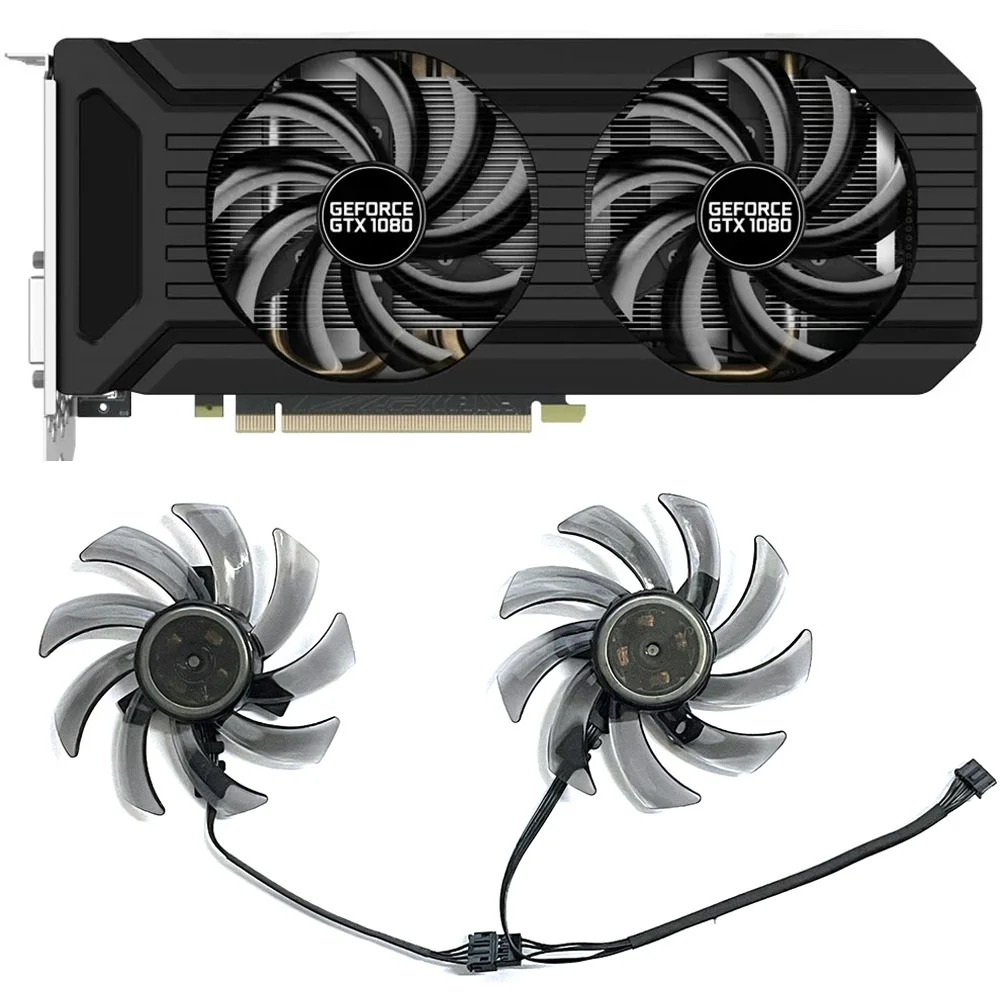 2 uds 85mm FDC10H12S9-C GA91S2U 4pin para Tongde Geforce GTX 1070 Ti 1070 1060 1080 GTX1060 ventilador de refrigeración de tarjeta gráfica dual