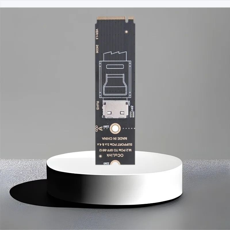 Nuevo PCI Express 4,0 M.2 m-key a Oculink SFF-8612 SFF-8611 adaptador de Host Vertical convertidor de tarjeta elevadora para NVME U.2 SSD 2280 eGPU