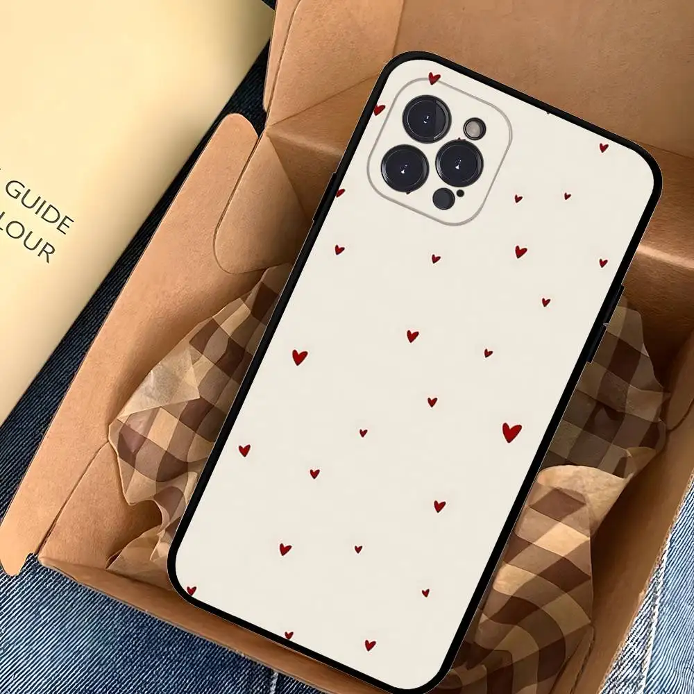 Funda de teléfono bonita con forma de corazón de amor para IPhone 17 Pro Max Air, funda trasera 16 15 14 13 12 11 Pro Max - imagen 3