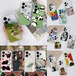 Funda Xiaomi Redmi 13 TPU Transparente Dibujos Pato Ligera Antigolpes