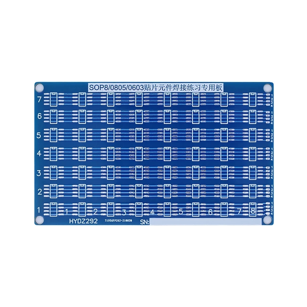 Placa de circuito DIY PCB SMT SMD componente tablero de práctica de soldadura Chip SOP8 0805 PCB 0603 Kit de bricolaje Fanny habilidad entrenamiento electrónico - imagen 4