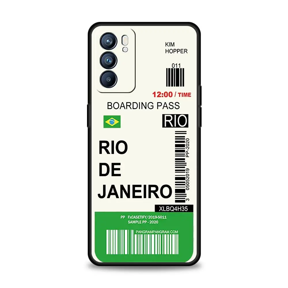 Billete de viaje de Ciudad Mundial para Oppo Reno8 Reno7 Reno6 Pro A54 5G Find X6 X5 A53 A52 A9 A15 A95 A17 A16 A57 A31 funda de teléfono - imagen 4