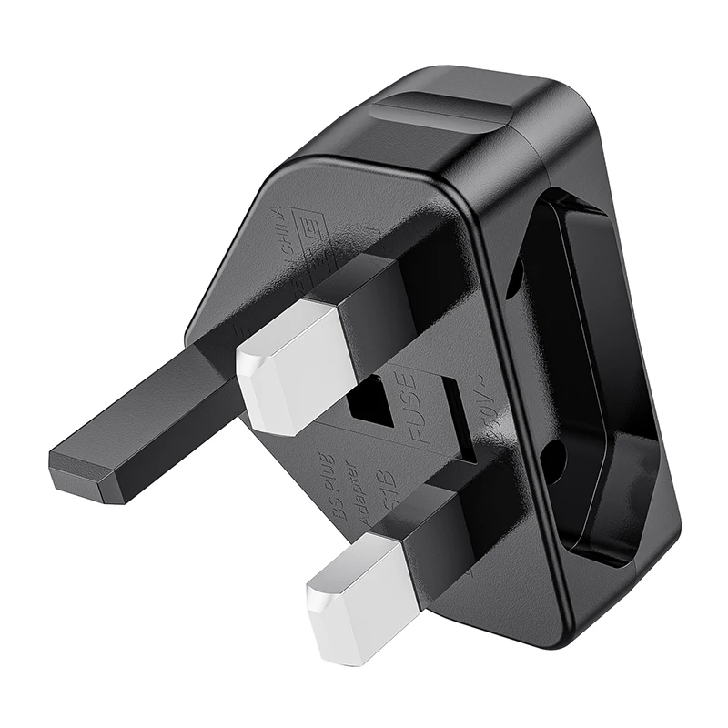 Adaptador convertidor de enchufe de alimentación de UE a Reino Unido de 2 clavijas, enchufe europeo de la UE a enchufe adaptador de Reino Unido, enchufe C redondo hembra de 2 clavijas a macho BS1363 - imagen 5