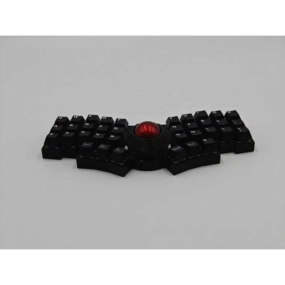 Teclado Trackball RGB con cable de bola C35 con VIAL enchufable en caliente OLED/firmware QMK Perixx Trackball desplazamiento Horizontal/vertical - imagen 2