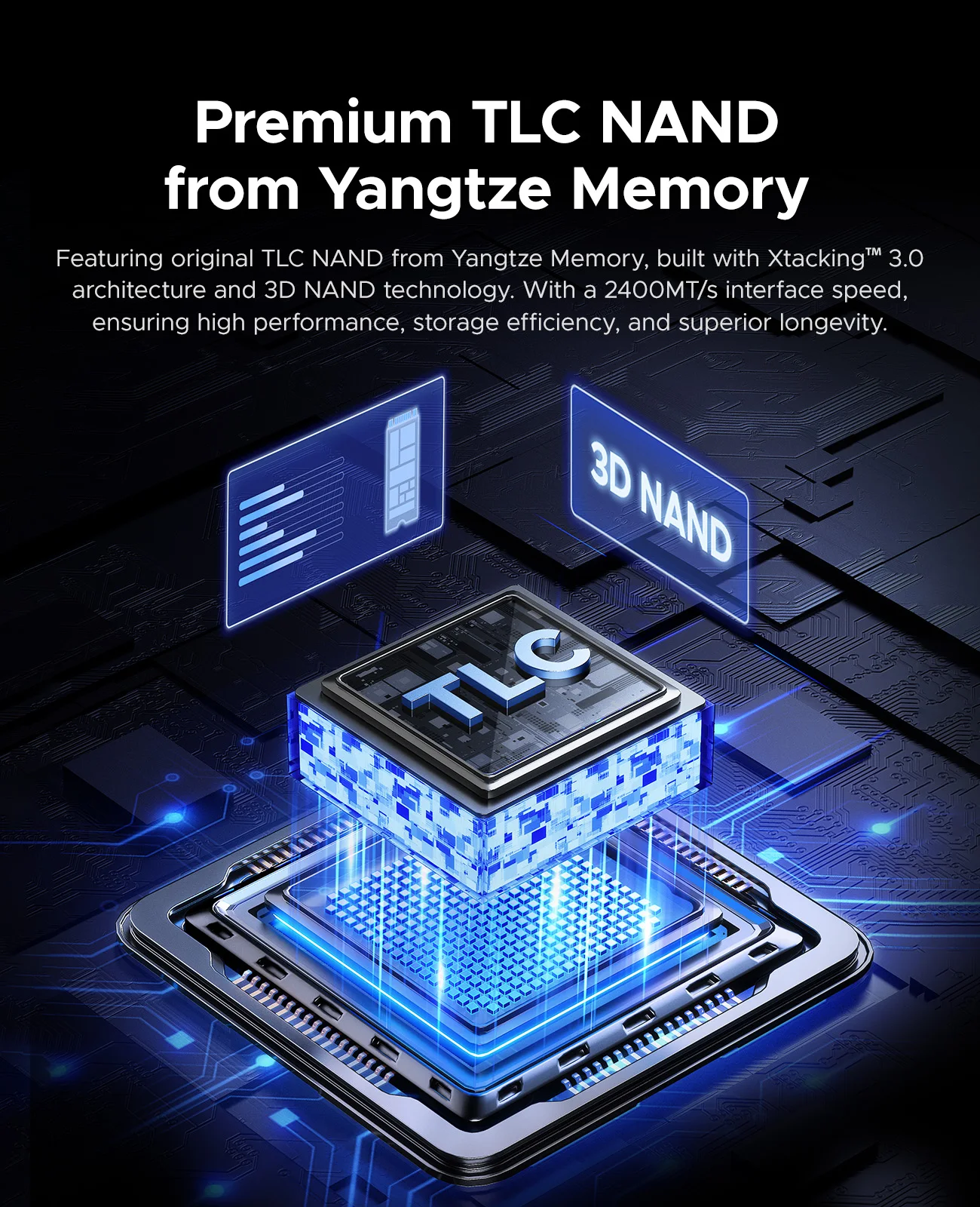 Unidad de estado sólido para juegos interna ORICO TLC NVMe con disipador de calor: funciona con Playstation 5, Gen4 PCIe, M.2 2280, hasta 7450 MB/s - imagen 5