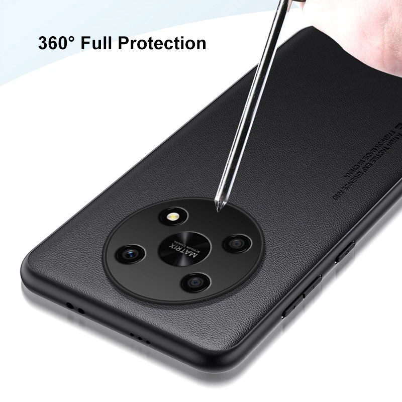 Funda de cuero PU de lujo para Honor Magic 4 Lite 5G, funda trasera de silicona a prueba de golpes, funda protectora para teléfono para Honor X9 5G X30 X40 GT - imagen 4