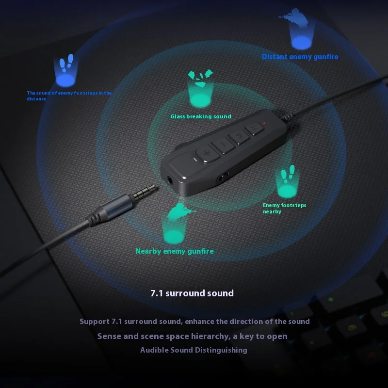 Tarjeta de sonido de juego externa SIMGOT GEW1, sonido envolvente HIFI, USB a 3,5mm, transmisión en vivo, tarjeta de sonido Esports - imagen 4