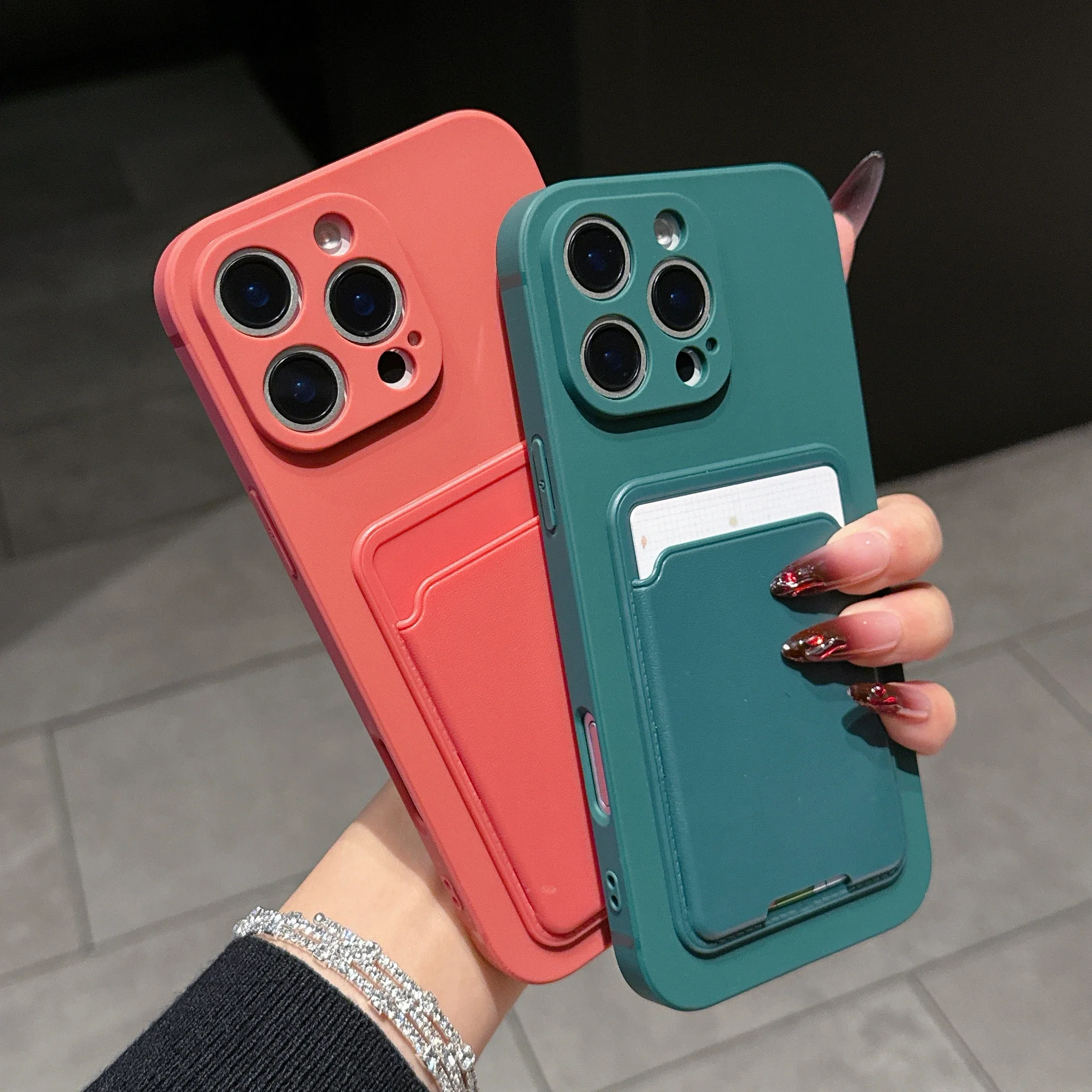 Funda de silicona líquida a prueba de golpes para Motorola Moto Edge 50 60 Fusion 50 60 Pro 30 40 50 Neo E13 60S con ranuras para tarjetas Fundas