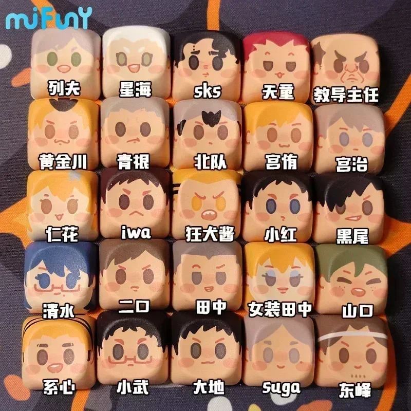 Fly High con estos teclas Haikyuu personalizadas PBT MAO/MOA/OEM perfil Graffiti Keycap para teclas Anime Point Rainy75 Accesorios - imagen 5