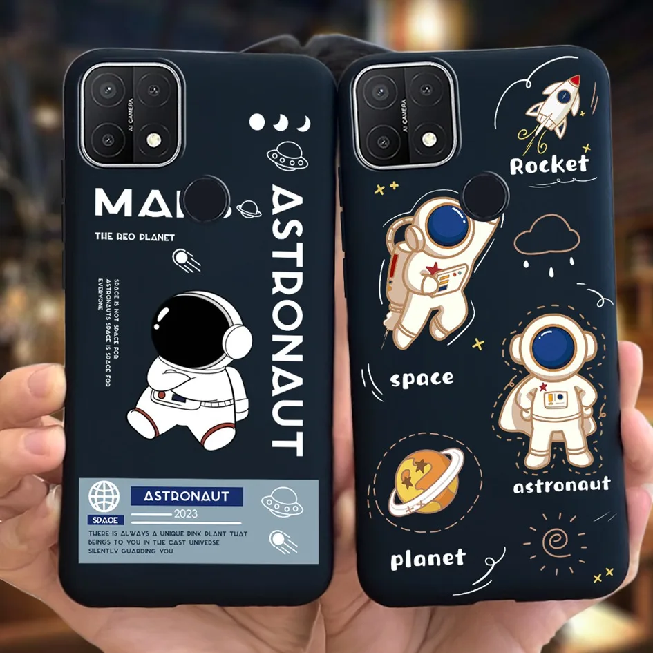 Funda de silicona con diseño de astronauta para OPPO A15, carcasa elegante para teléfono móvil OPPO A15s, 15 s A 15 S A15s CPH2185 CPH2179 - imagen 3