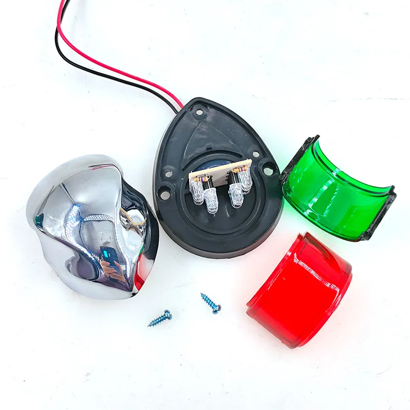 Luz indicadora de señal de navegación para barco, luz roja y verde monocromática de doble color para barco - imagen 2