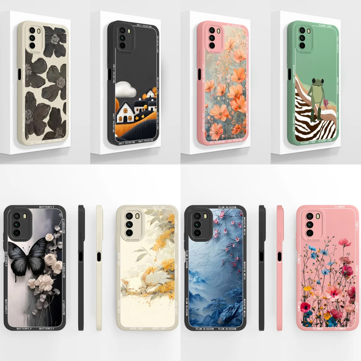 Para POCO M3 Pro 5G funda para POCO M4 Pro 4G 5G cubierta trasera pintada de caramelo carcasa de teléfono de silicona líquida suave Fundas de protección completa