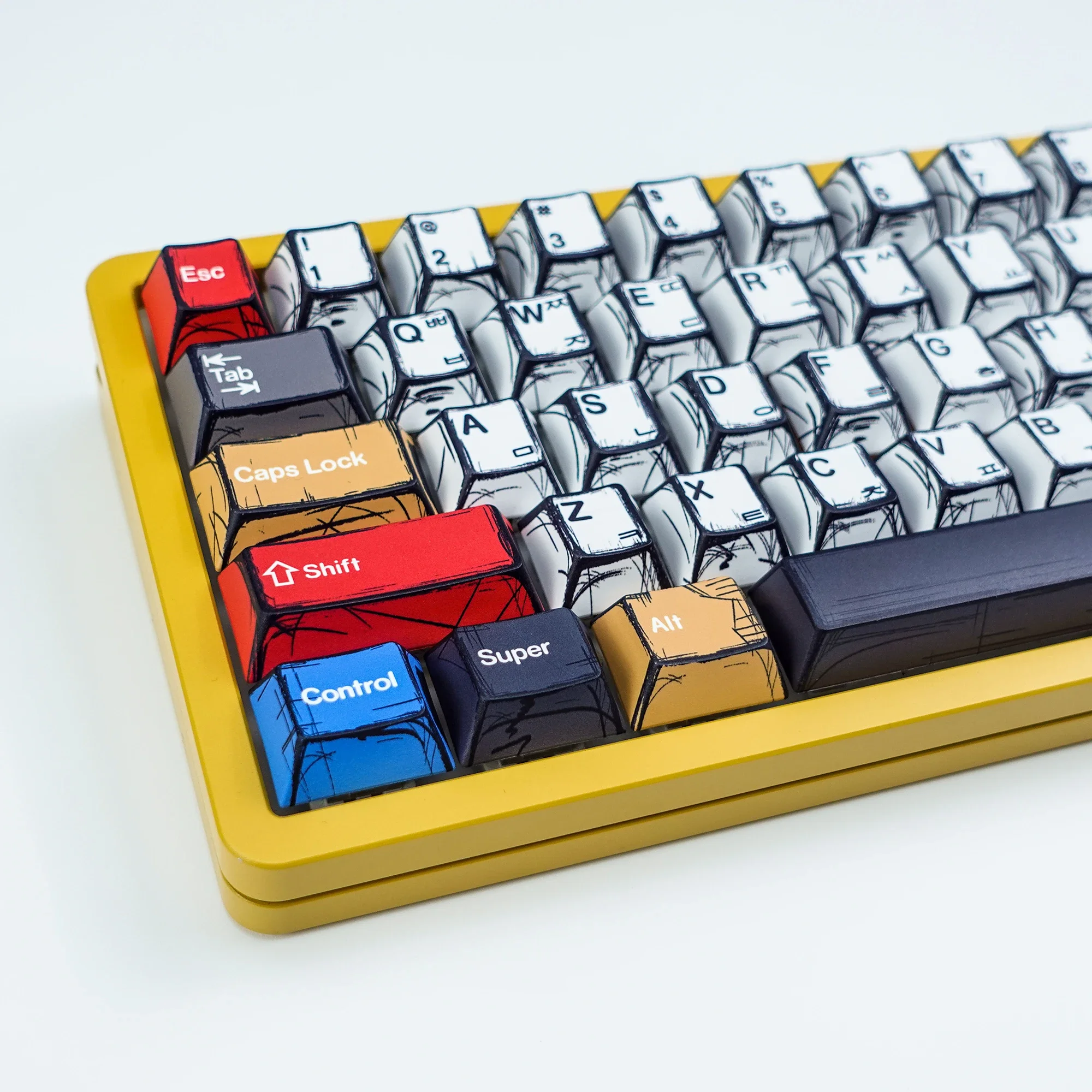 KBDiy-teclas PBT Magan para teclado mecánico, juego de teclas coreanas, perfil de cereza, tapas personalizadas de 147 teclas, barra espaciadora ISO 7U DIY para MX aula F87 F108 F99 Pro ACE60 ACE68 RAINY75 AK74 gx87 cru - imagen 4
