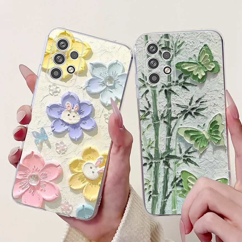 Para Samsung Galaxy A23 5G funda A33 A53 A73 Linda funda pintada de silicona funda de teléfono para Samsung A23 A 33 73 Galaxy A53 Fundas suaves - imagen 5
