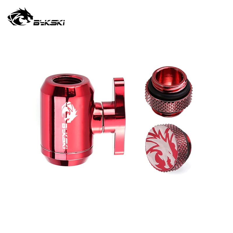 Bykski Water Valve Switch Kit Double Female Inner G1/4'' Thread for Computer Cooler System / Switch+Plug+Male To Male Fitting - imagen 5