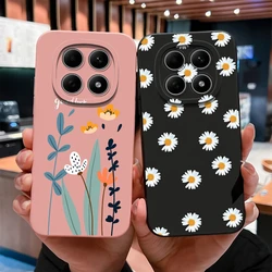 Para Redmi Note 15 Pro Plus 5G funda de teléfono con patrones de flores simples funda para Redmi Note15 parachoques ligero de silicona líquida suave