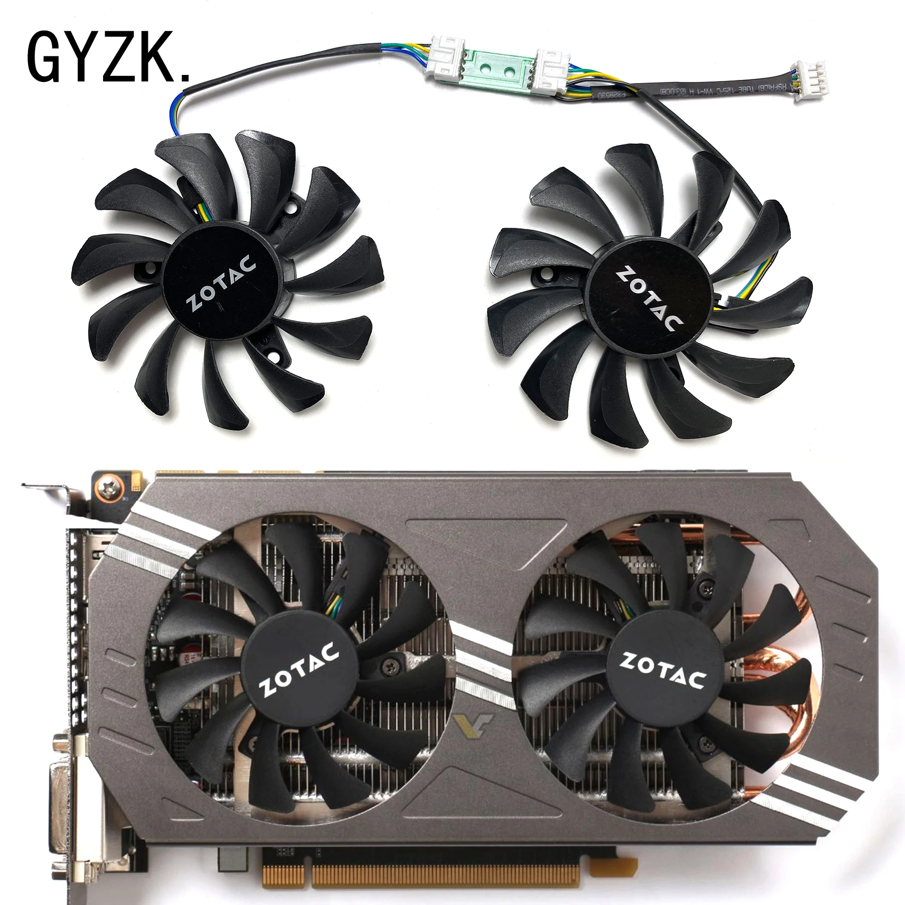 Nuevo para ZOTAC GeForce GTX970 4GB ventilador de repuesto para tarjeta gráfica GA81O2U