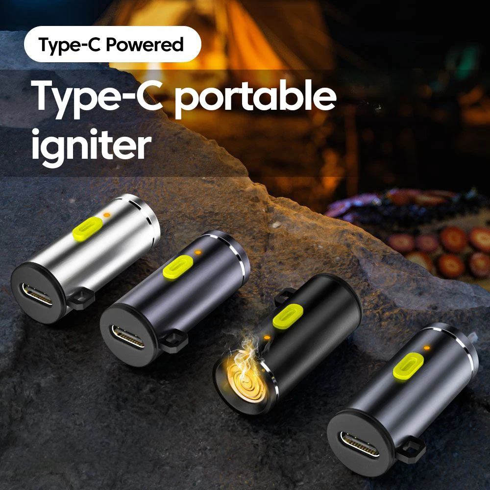 Mini encendedor de cigarrillos tipo C, encendedor de cigarrillos femenino tipo C, encendedor de seguridad para exteriores, encendedor de cigarrillos USB-C portátil - imagen 2