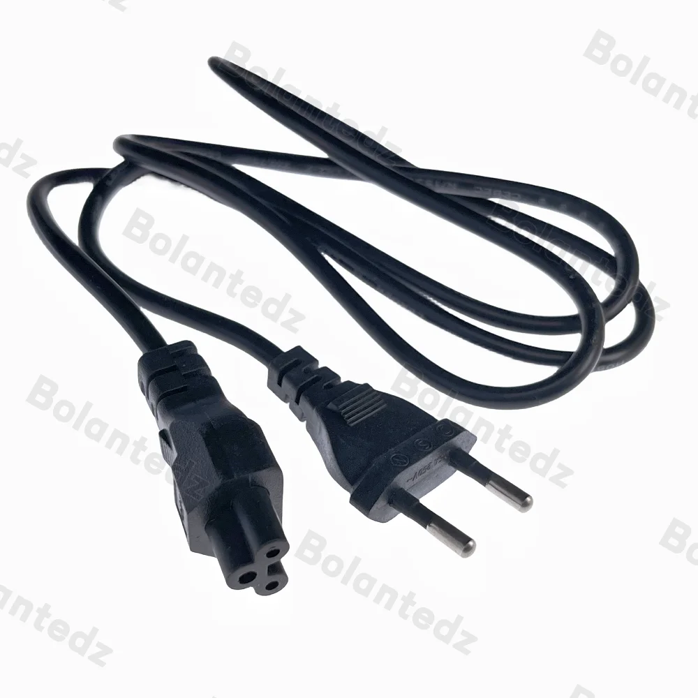 Bolantedz UE Euro EE. UU. Cable de alimentación europeo americano IEC C5 Cloverleaf Cable de alimentación 1,2 m 4 pies para adaptadores de CA portátil - imagen 3