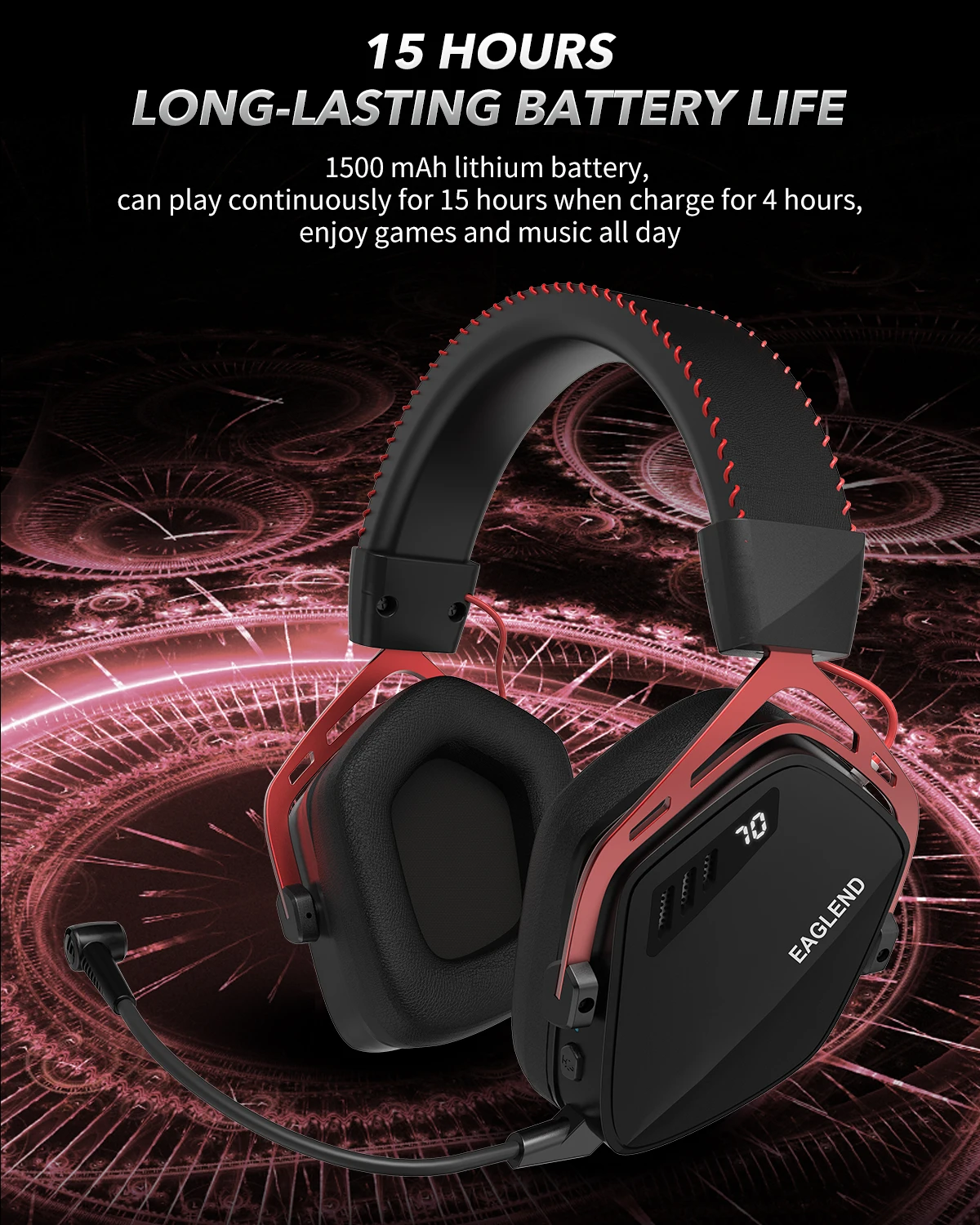 Auriculares para juegos Esports para PS5 PS4 XBOX PC Mac 2,4 GHz latencia ultrabaja Ai auriculares Bluetooth con cancelación de ruido con micrófono G07 - imagen 2