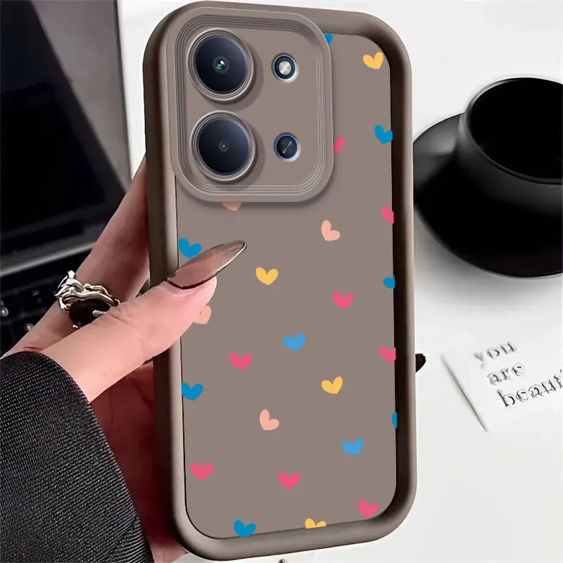 Funda de teléfono para Redmi 15C 5G 15C 4G /Redmi 15 5G 2025, funda protectora de silicona suave con forma de corazón de amor y estrellas a la moda - imagen 4