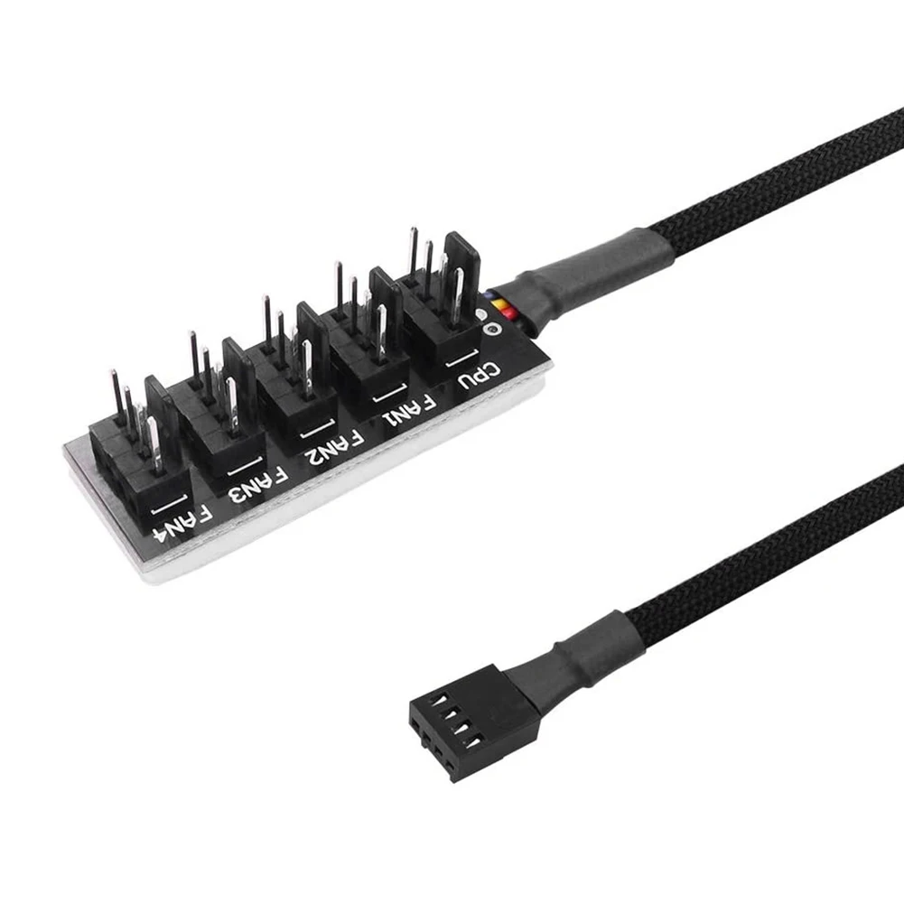 Adaptador de Cable de extensión de potencia, controlador de 40cm, 1 a 5, 4 pines Molex TX4 PWM, ventilador, concentrador de CPU, divisor, caja de PC, refrigerador de Chasis - imagen 3