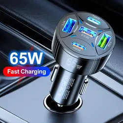 Cargador de coche USB-C 65 W con carga rápida PD