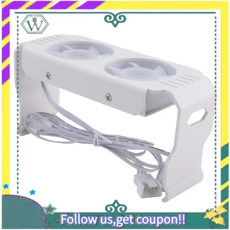 A28Q-2X Módulo de memoria RAM para computadora Enfriador PC DDR4 DDR5 Overlock Sincronización ARGB dual Ventiladores PWM Radiador de enfriamiento RGB de aluminio(B) - imagen 4