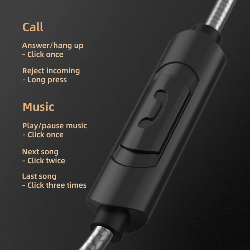 D08 Metal HiFi tipo C y 3,5mm auriculares internos auriculares de cabeza plana con cable sonido claro auriculares bajos para Samsung con auriculares con micrófono HD - imagen 5