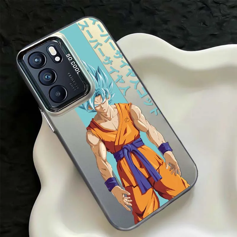 Artístico d-dragon Ball Saiyan para OPPO A98 A96 A95 A94 A79 A78 A77 A54 A55 funda de teléfono plateada colorida - imagen 2