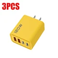 3Pcs US Plug Yellow
