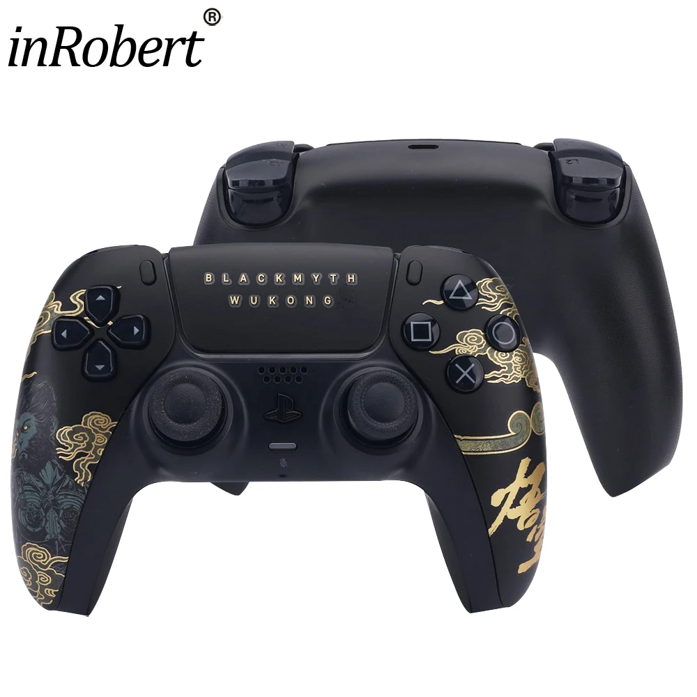 Carcasa frontal y trasera para PS5, patrón personalizado, Monkey King, panel táctil, tecla de dirección, tira decorativa, Kit de Joystick para pulgar - imagen 2