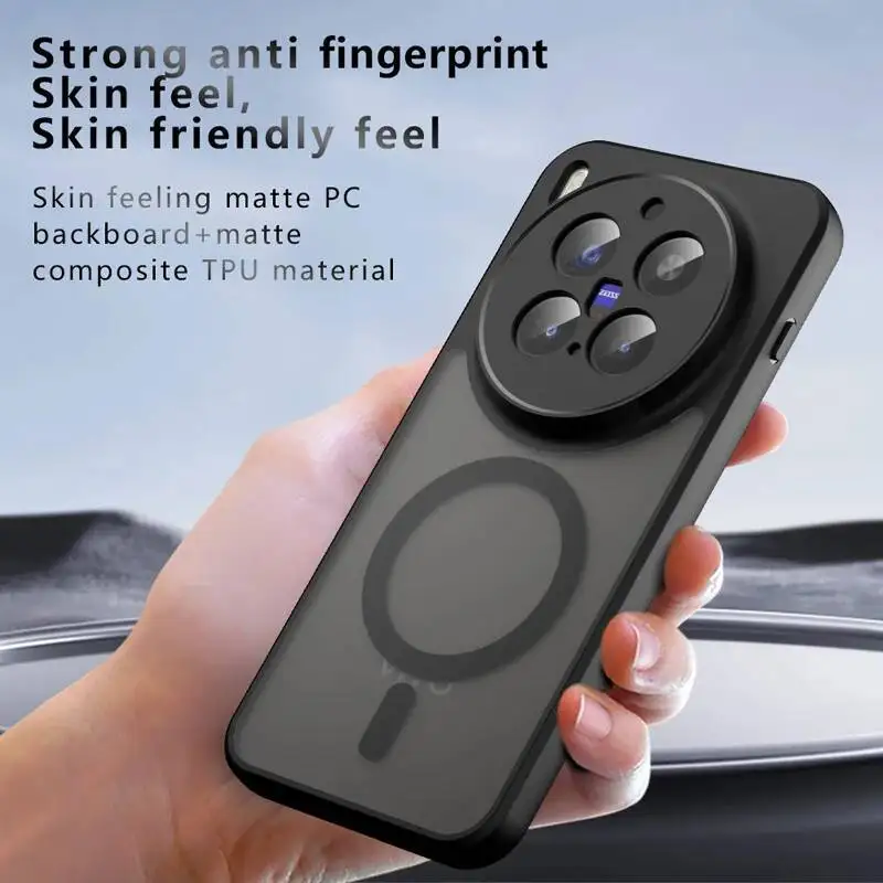 Para vivo x300 pro funda nueva color elegante funda trasera de PC magnética agradable para la piel para Vivo X300Pro parachoques a prueba de golpes Fudna